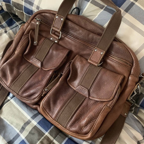 L.L. Bean Other - L.L. Bean Leather Laptop / Book Bag
